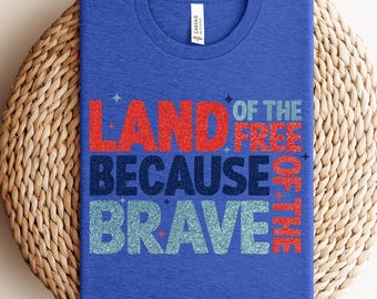 Memorial Day Shirt, Land of the brave Shirt, Patriotic American Flag Shirt, Army Shirt, Heart Memorial Day Shirt, American Flag Heart Shirt