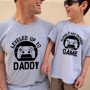 Leveled up Shirt,Dad and son matching Shirts Shirt,New Dad Shirt,Dad Shirt,Daddy Shirt,Father's Day Shirt,Gift for Dad