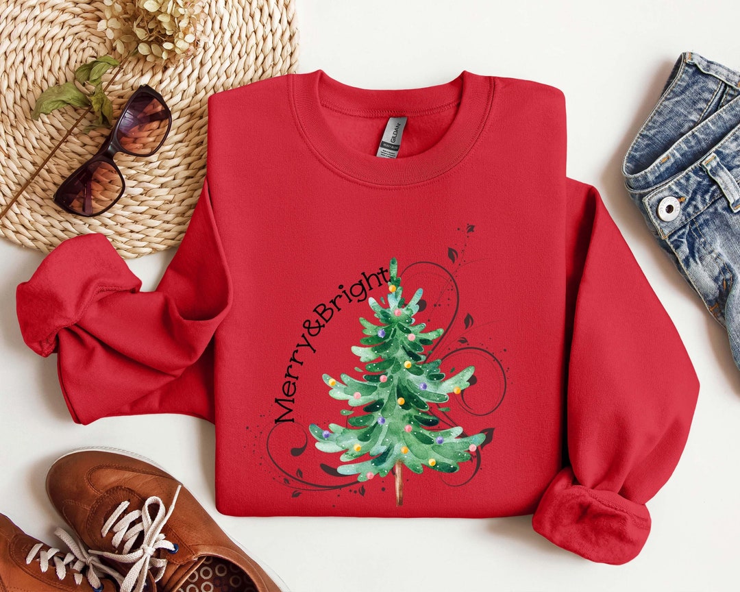 Merry and Bright Sweatshirt, Christmas Sweatshirt, Family Christmas