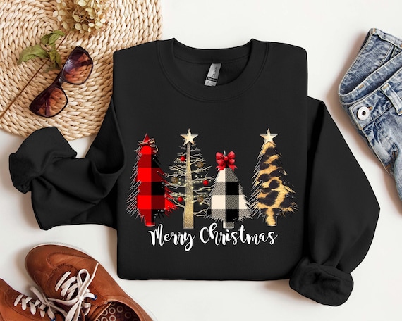 Merry And Bright Christmas Wild Leopard Plaid Trees Xmas T-Shirt Merry And Bright Christmas Wild Leopard Plaid Trees Xmas T-Shirt