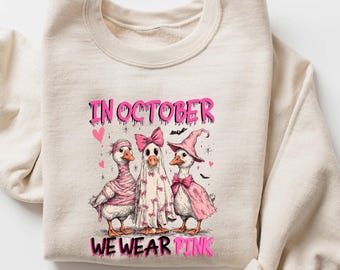 Just A Strong Goose Breast Cancer Sweatshirt, Funny Pink Ribbon Shirt,Breast Cancer Awareness TShirt, Support Warrior Goose tee Gift