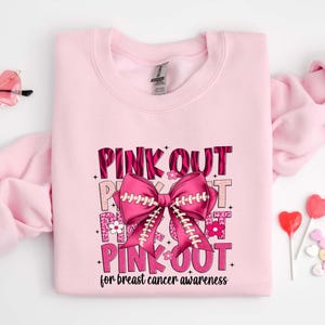 Football Pink Out Shirt, Breast Cancer Football Tshirt, Breast Cancer Awareness Sweatshirt, Pink Out For Breast Cancer Awareness Shirt