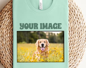 Camiseta Bella Canvas® para adultos, camiseta con foto personalizada, camiseta con fotos personalizadas, camiseta con foto de oficina personalizada, camiseta personalizada