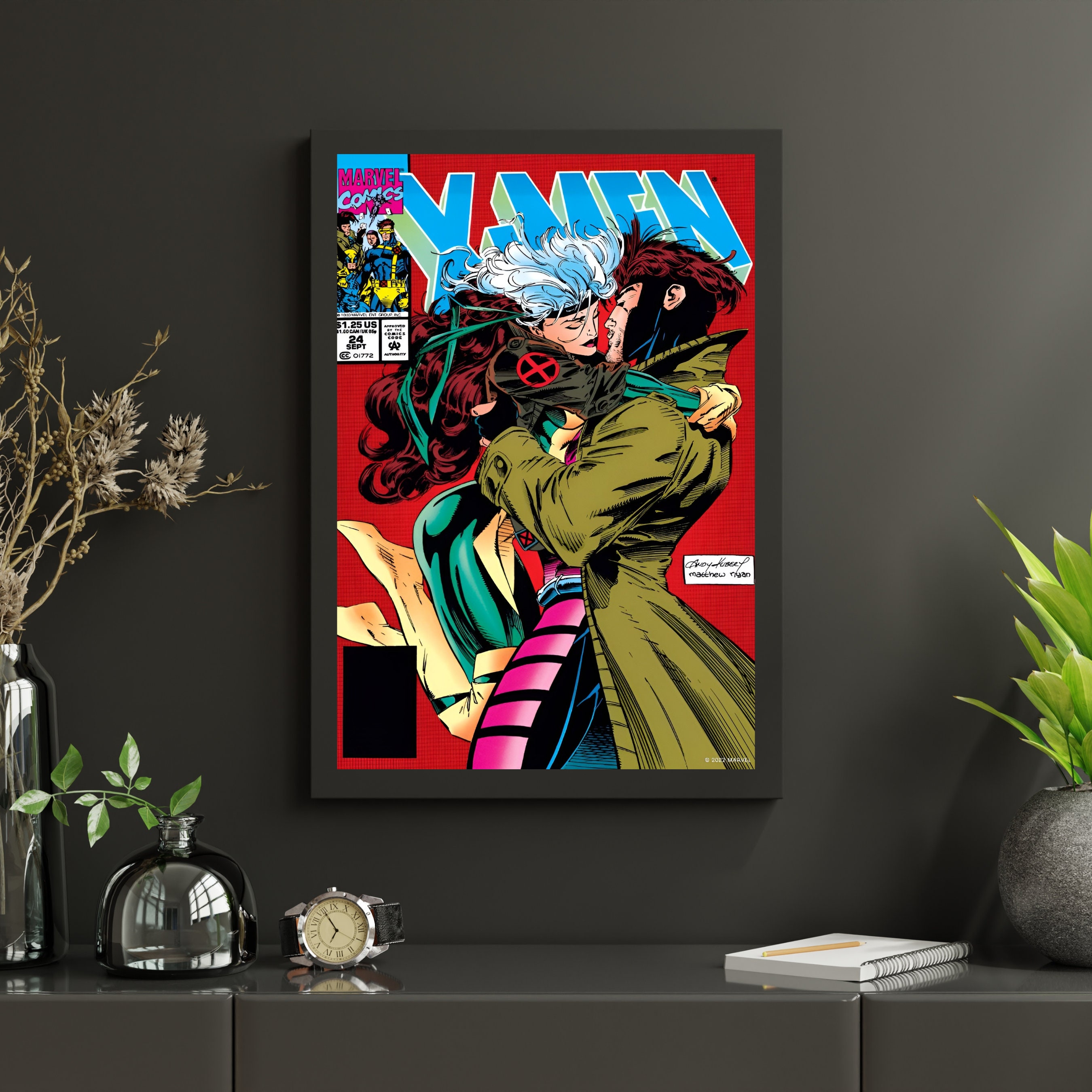 Rogue and Gambit Xmen Issue 24 Comic Book Cover Retro Poster Classic