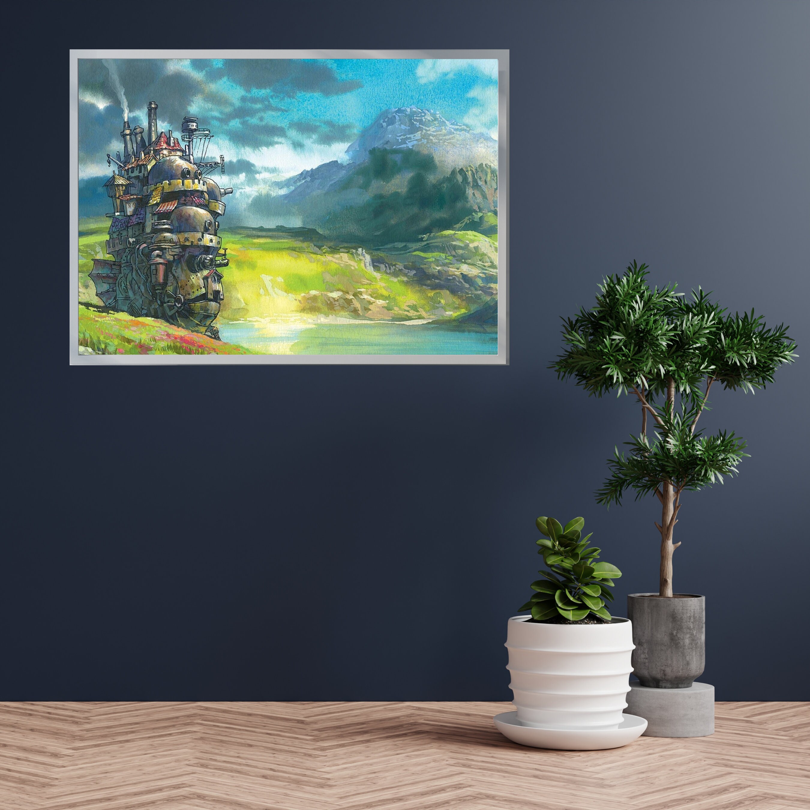 Howl's Moving Castle Studio Ghibli Wall Art Japanese Retro - Etsy