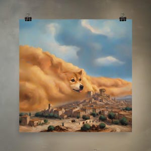 Sandstorm Doge / Meme Art rivisitato in stile rinascimentale su carta opaca di alta qualità