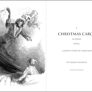 Dickens Christmas Carol - Printable for Bookbinding - 8.5 x 11