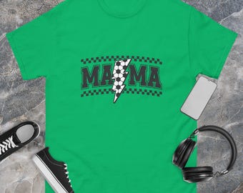 Soccer Mama T-Shirt, Lightning Bolt Mama Shirt, Soccer Game Day Shirt, Mom Sport Tees, Sunday Football Tee, Sport Outfit, Mother's Day Gift