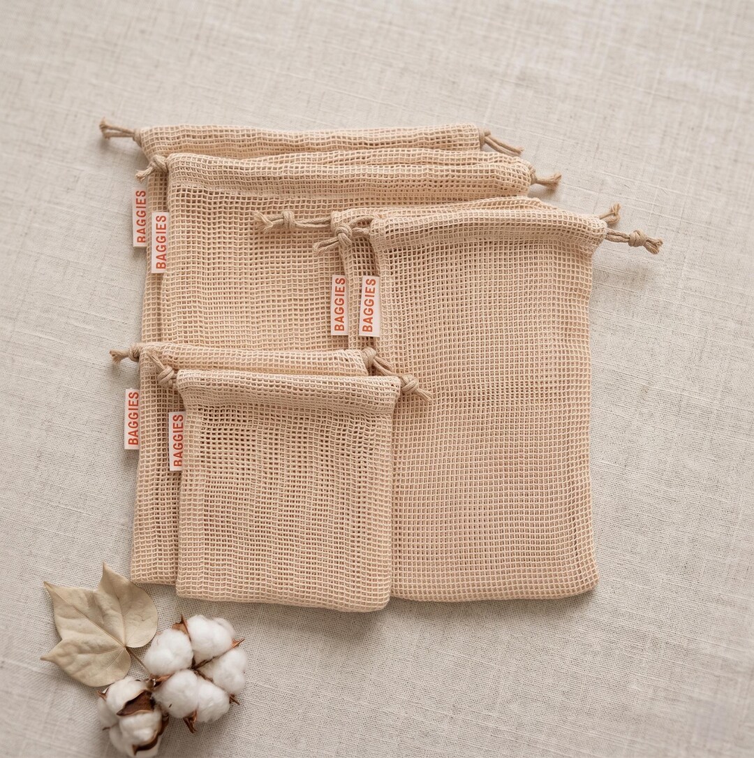 Totes Produce Cotton Mesh Produce Bags - Reusable, Eco-friendly, Zero Waste Grocery ...