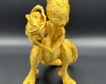 Ornamental Mewtwo Figure | Pokemon Inspired Decor | 3D Printed Mewtwo Statue | Gaming Collectible | Desk Decor | Anime Figure