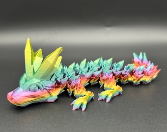Baby Crystal Dragon - 3D Printed Figurine by Cinderwing3D