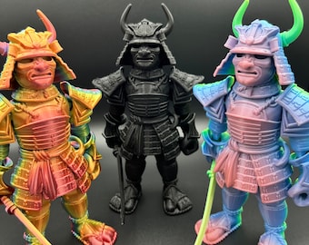 Flexi Factory Full Size Flexi Samurai: Articulated 3D Printed Warrior Sculptures | Collectible Masterpieces!
