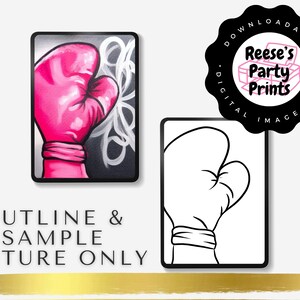 Printable/ Pre-Drawn Outline Canvas/ Paint Party/ Paint Kit/ PNG/ Canvas Printable/ DIY Canvas