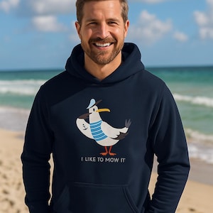 I like to möw it Hoodie – Möwe Pullover lustig maritim – Geschenk Nordsee Küste – Dock 32 Spruch Unisex