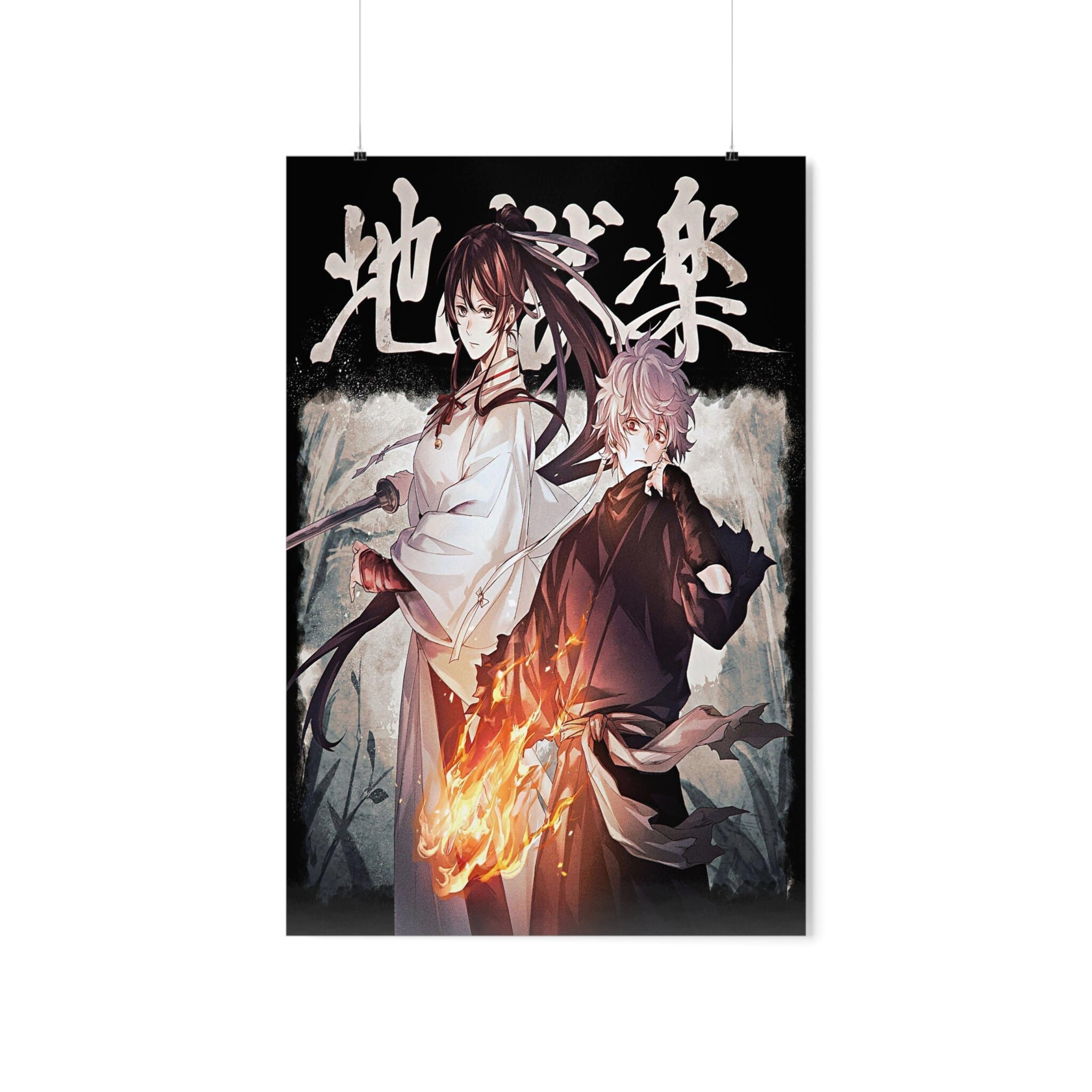 Hell's Paradise Jigokuraku Anime Posters Japanese Manga Poster Aesthetic  Posters for Bedroom Wall Art Paintings Canvas Wall Decor Home Decor Living