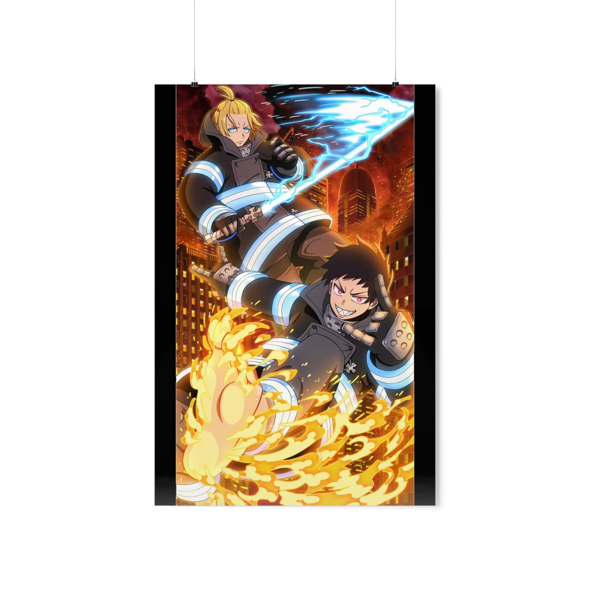 Anime Poster Fire Force Season 2 Canvas Poster Bedroom Decor Sports  Landscape Office Room Decor Gift Unframe: 12x18inch(30x45cm)