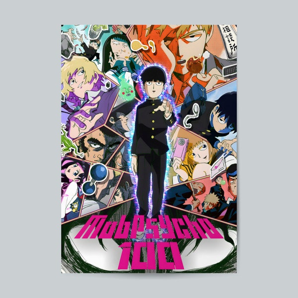 mob psycho | Anime Poster | HD Color | Games Poster | Wall Poster | Printed Poster | anime Poster Gift
