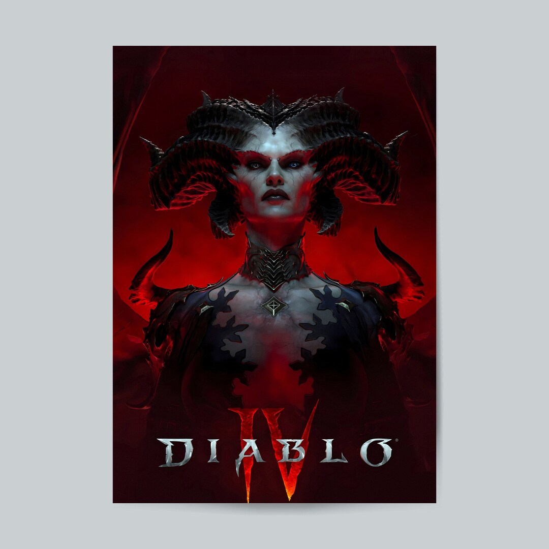 Diablo 4 Game Poster HD Color Games Poster Wall Poster Printed Poster