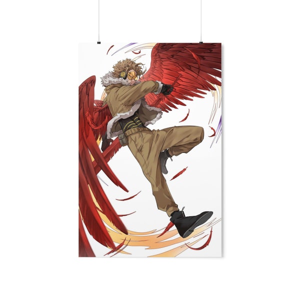 Hawks  | Anime Poster | HD Color | all might Poster | Wall Poster | Printed Poster | anime Poster Gift