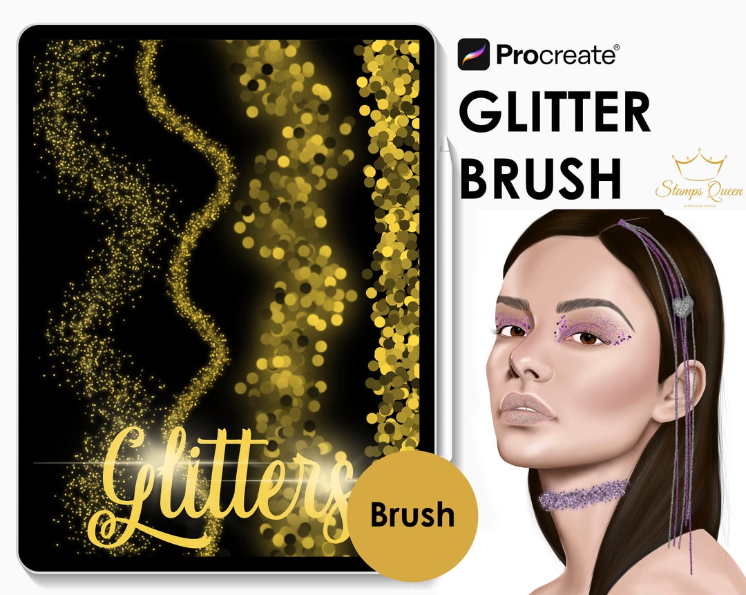 Glitter Brushes Set for Procreate, Shimmer Brush , Background Texture ...