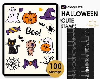 Paquete de sellos de Halloween para Procreate (descarga digital)
