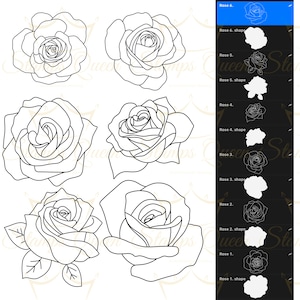 Procreate Rose Stamps: Flower Tattoo Brush Set - Etsy