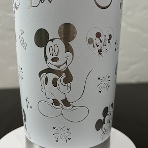 Engraved Mickey and Minnie Tumber