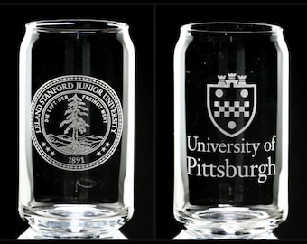 Beer glass college logo beer cup graduation gift university logo