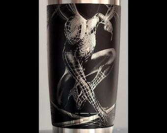 Engraved Spider Man Tumbler