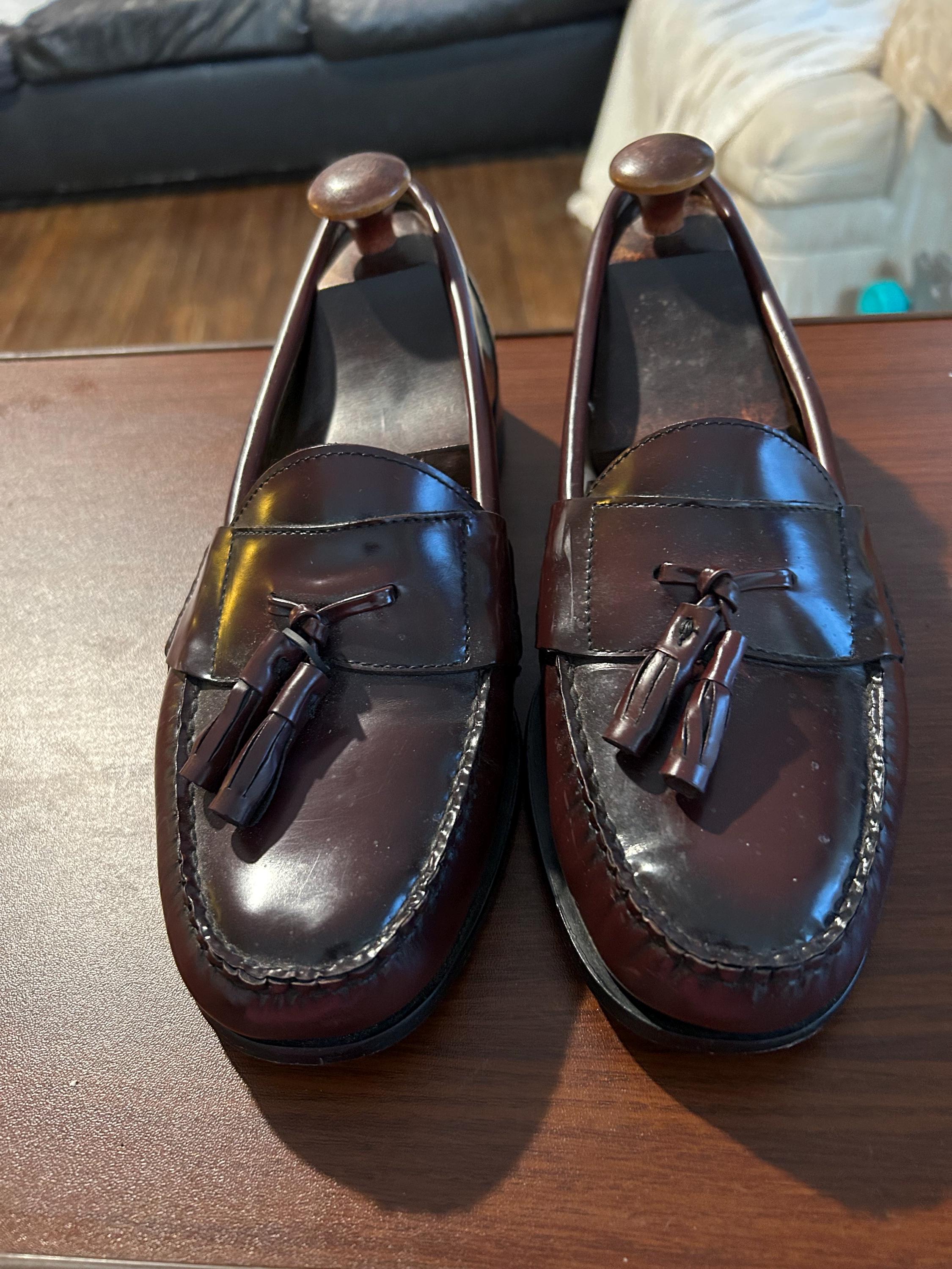 G.H Bass Burgundy Tassel Harrison II 1449 634 Penny Loafers Leather Men’s 10 Mens Larson Weejuns® Penny Loafer Wine | G.H. Bass main image 3