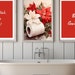 24x36 Poster Pink Santa Claus Vintage Santa Christmas - Etsy