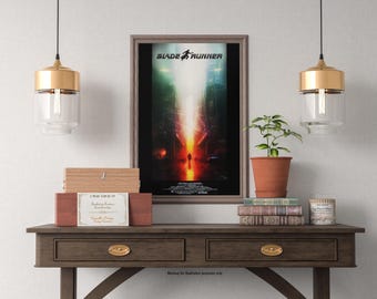 Blade Runner 1982 Digital Poster | Minimal Retro Sci-Fi Print | Cyberpunk Movie Wall Art