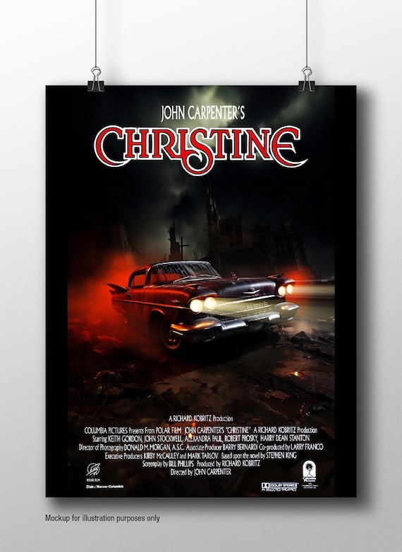 Christine 1983 Digital Poster | Horror Movie Art Print | Retro