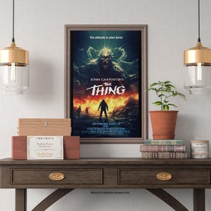 The Thing 1982 Digital Poster | John Carpenter Horror Art | Sci-Fi Cult Film Print
