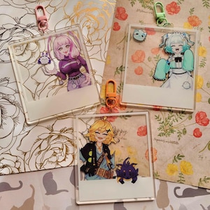Indie Vtuber Double Sided Cheki Style Acrylic Charms