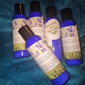 Lavender & Chamomile Body Lotion - With calendula and chamomile infused beef tallow and shea butter. Feels light and absorbs quickly