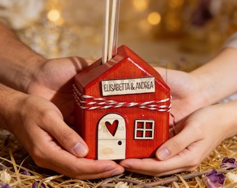Wooden home fragrance diffuser • Essence of Love • Natural aroma decoration • Romantic gift idea