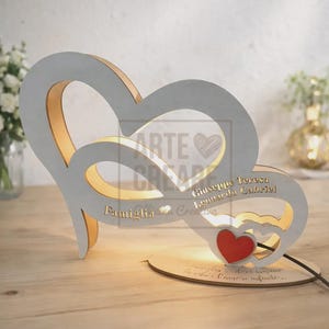 Lampada “I Love You” personalizzata • Luce notturna romantica LED • Idea regalo coppia anniversario San Valentino