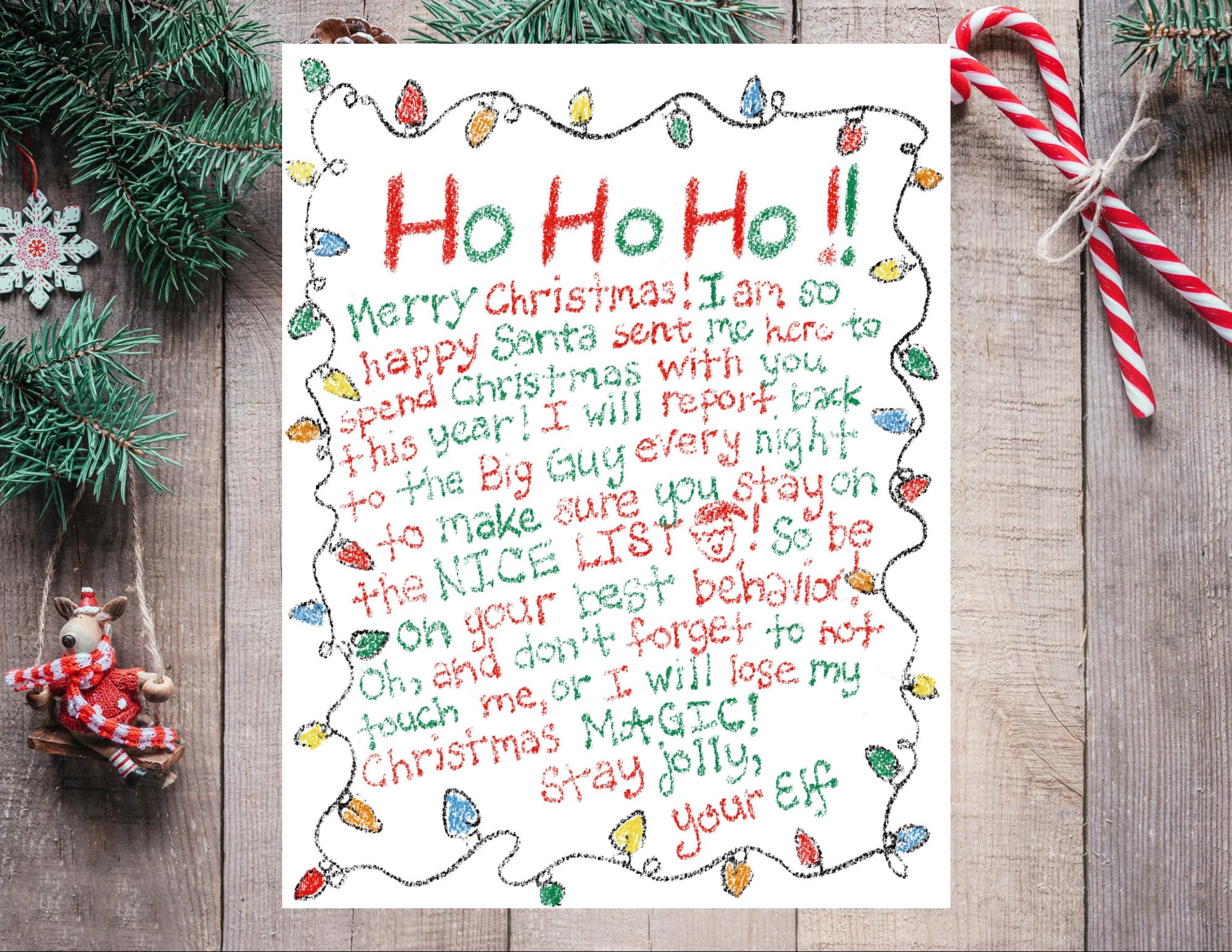 Weihnachtsanhänger Personalisiert Brief Vom Weihnachtsmann Zum