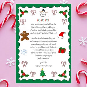 Letra editável do elfo desenhada à mão imagens bem-vindas de volta ao espírito de Natal do elfo