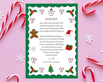 Editable Elf Letter Handmade Drawn Images Welcome Back Elf Christmas Spirit