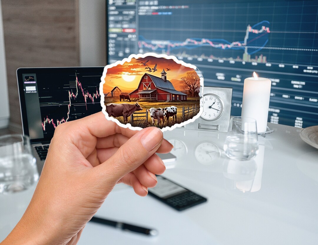 Here Comes the Sun Laptop Sticker, Red Barn Sunrise MacBook Decals ...