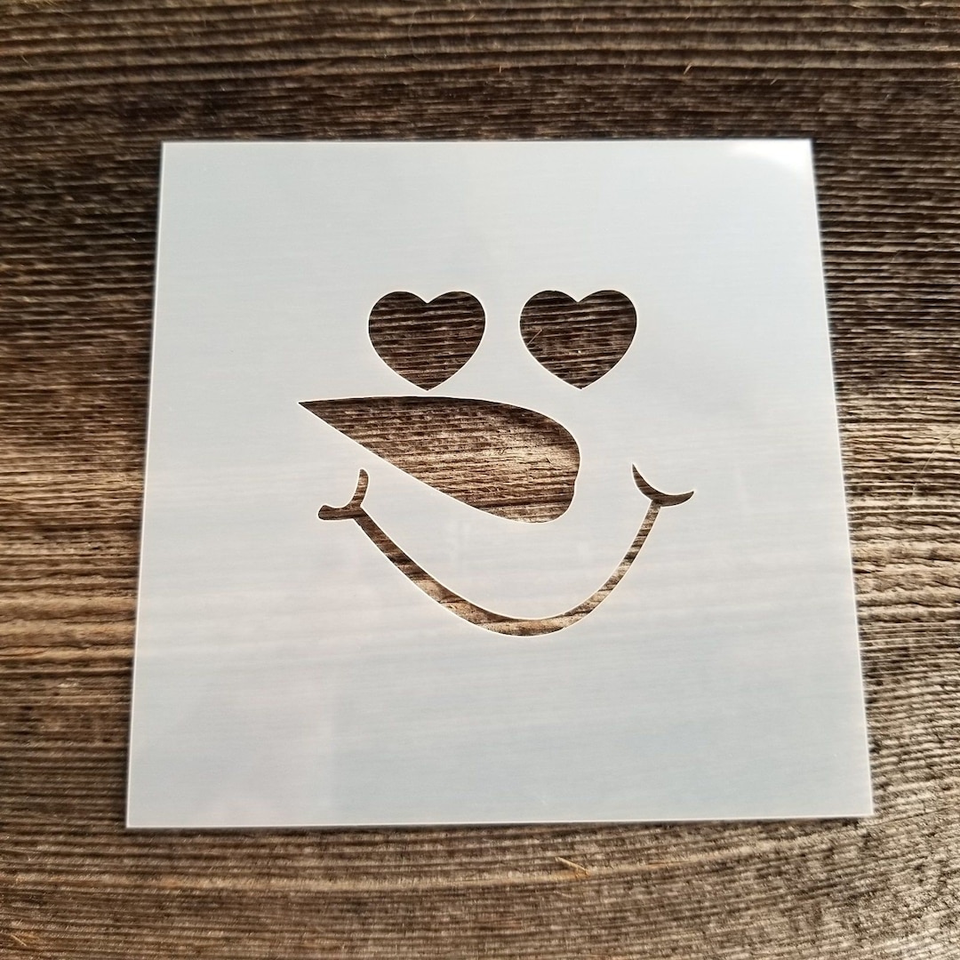 Snowman Happy Face Stencil Reusable Cookie Decorating Craft - Etsy
