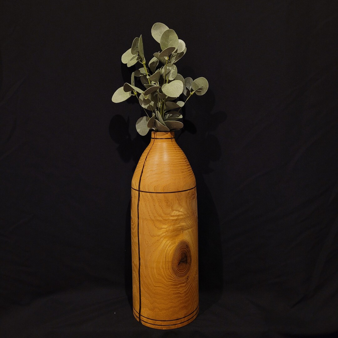 Rustic Wooden Vase Hand Crafted Wood Rustic Chic Home Décor Etsy
