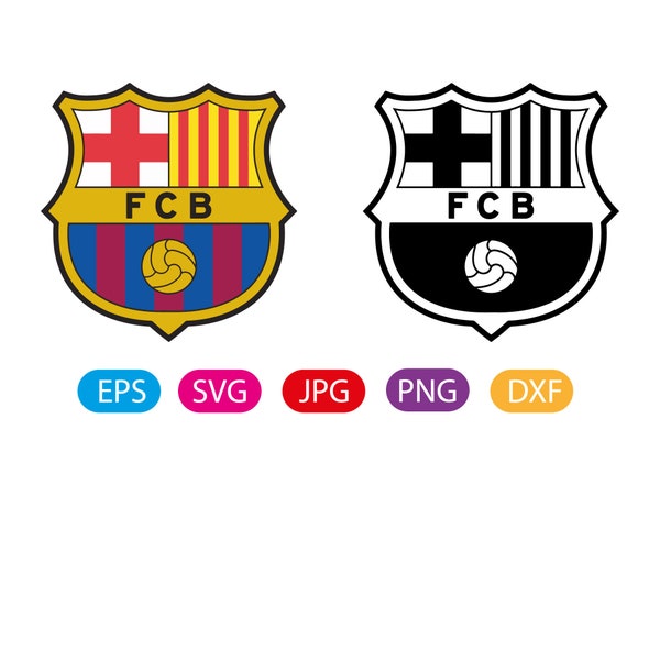 FC Barcelone Svg Png Dxf Cricut File, Svg Bundle, Sticker, Téléchargement instantané Cricut Svg - Mega Bundle