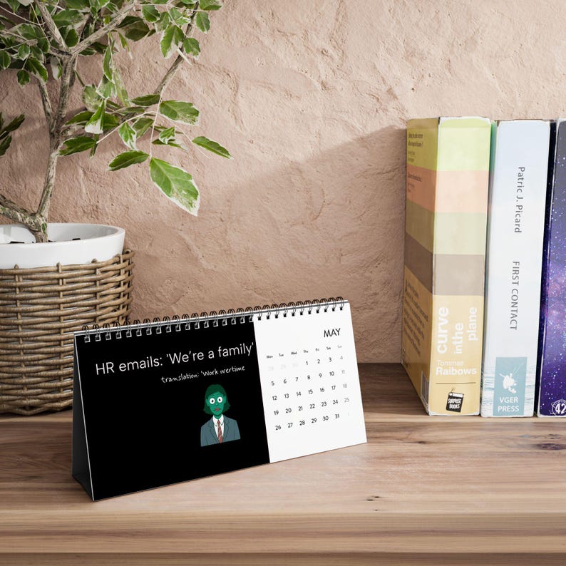 Office Memes Desk Calendar, Funny Desk Decor, Gift for Coworkers