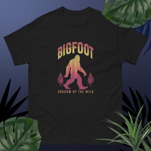 Bigfoot T-Shirt | Sasquatch Graphic Tee | Funny Cryptid Shirt for Men & Women | Cotton Outdoors Hiking Shirt | Bigfoot Gift Idea