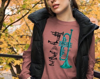 Unisex Long Sleeve Tee - Jazz N Trumpet