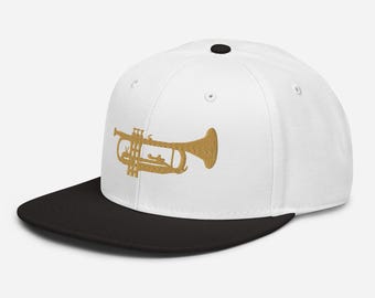 Gold Embroidered Trumpet- Snapback Hat