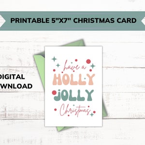 Christmas printable greeting card